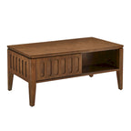 Mid-Century Modern Coffee Table with Sliding Doors
