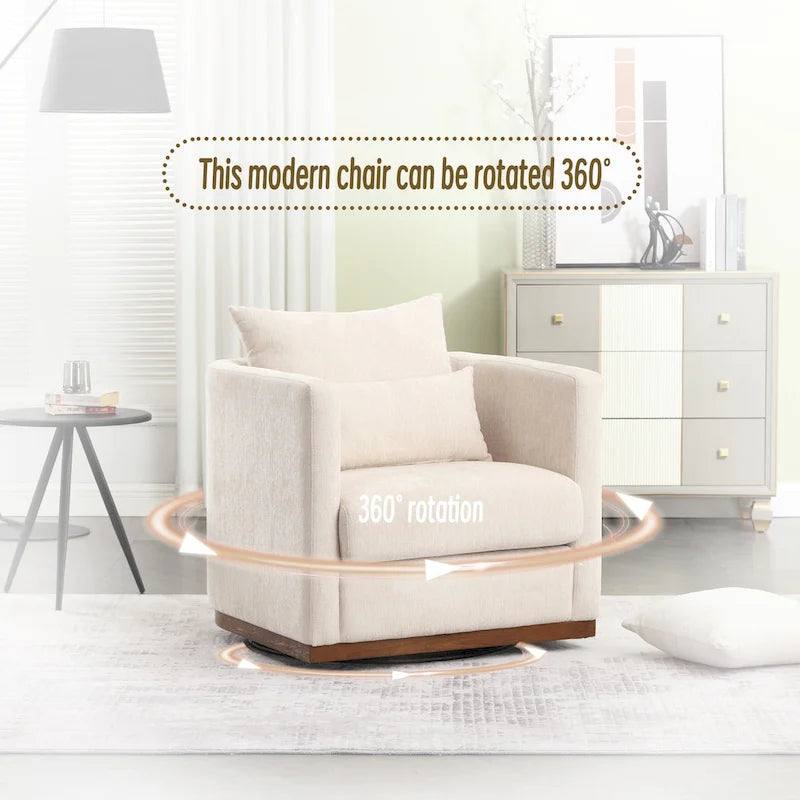 360° Swivel Barrel Accent Chair