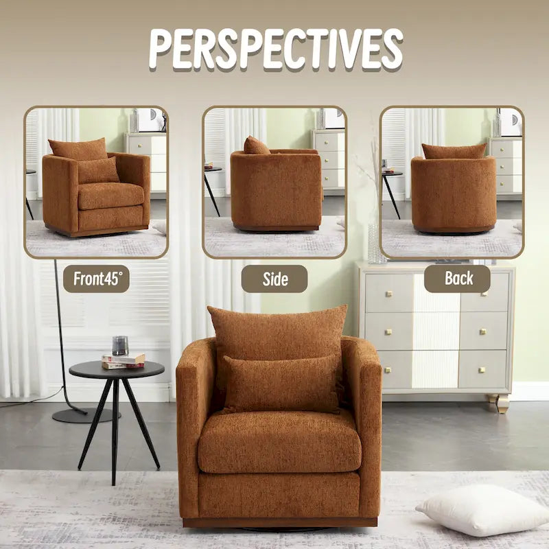 360° Swivel Barrel Accent Chair