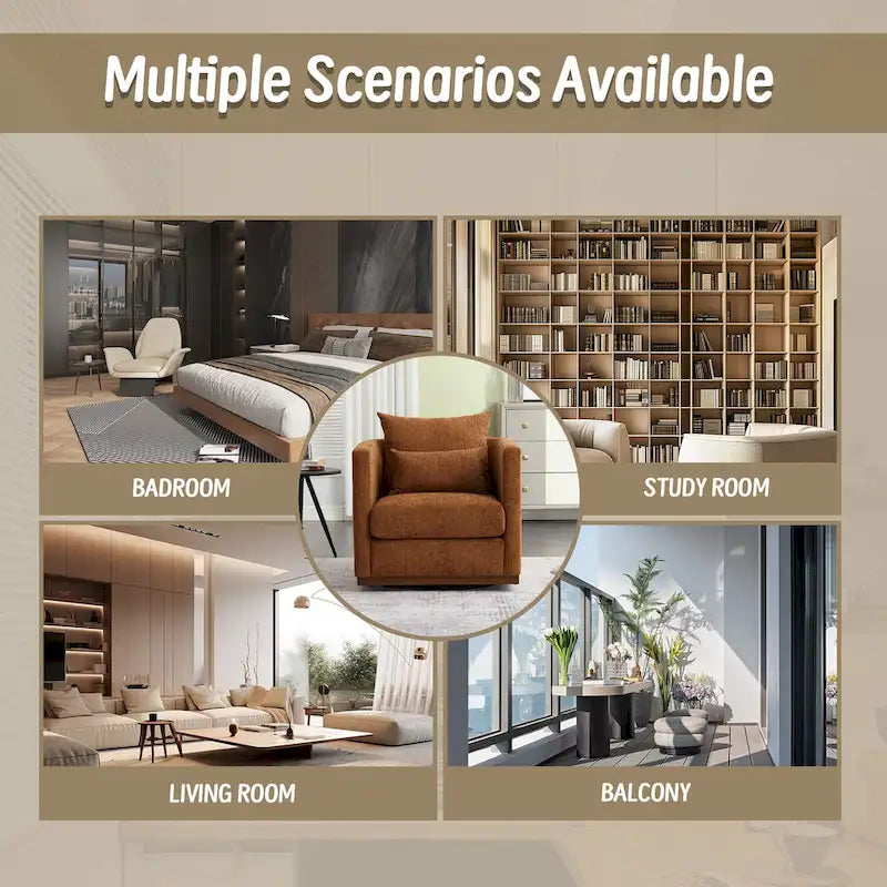 360° Swivel Barrel Accent Chair