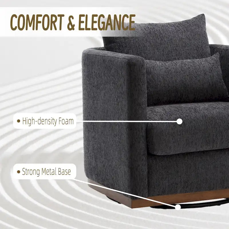 360° Swivel Barrel Accent Chair