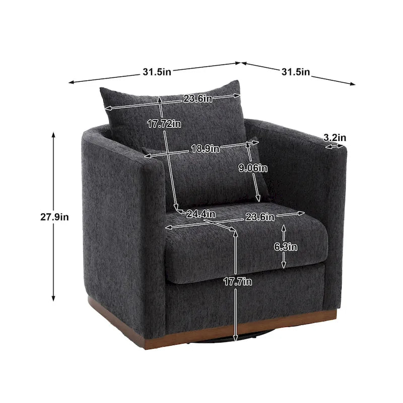 360° Swivel Barrel Accent Chair