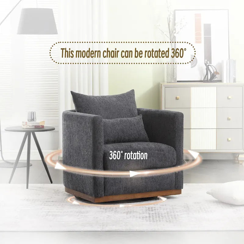 360° Swivel Barrel Accent Chair