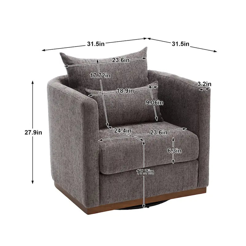 360° Swivel Barrel Accent Chair
