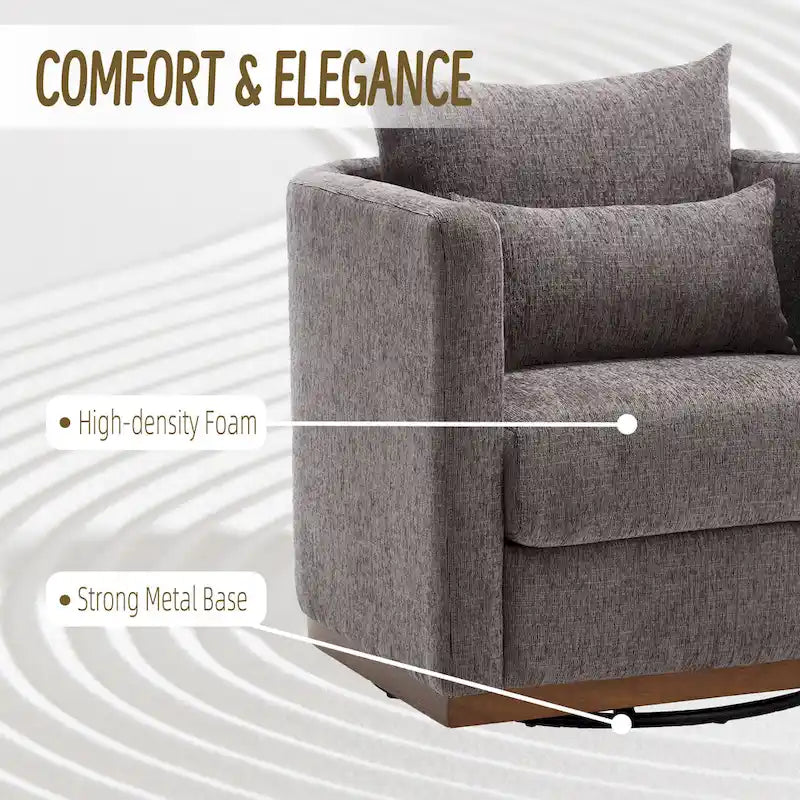 360° Swivel Barrel Accent Chair