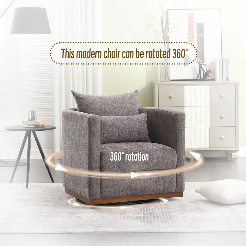 360° Swivel Barrel Accent Chair