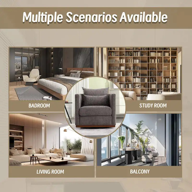 360° Swivel Barrel Accent Chair