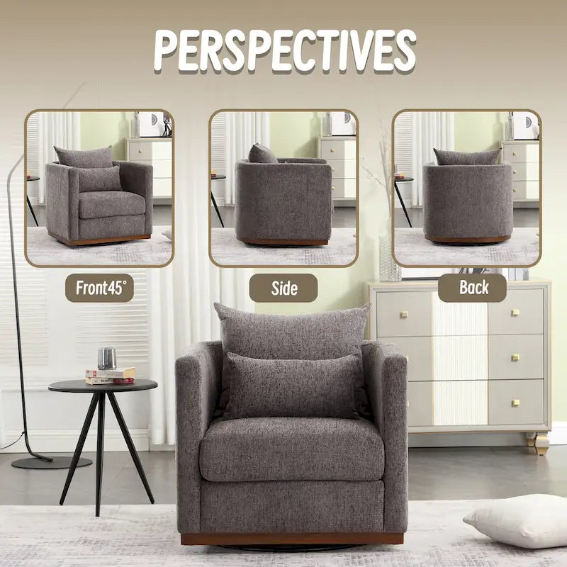 360° Swivel Barrel Accent Chair