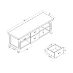 Contemporary 2-Drawer TV Stand with Open Shelving