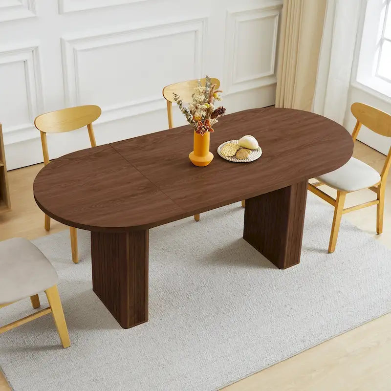 70.86-Inch Oval Dining Table for 4–6 People