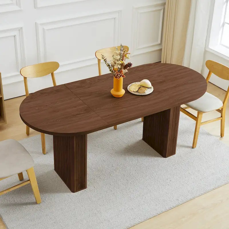 70.86-Inch Oval Dining Table for 4–6 People