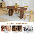 70.86-Inch Oval Dining Table for 4–6 People
