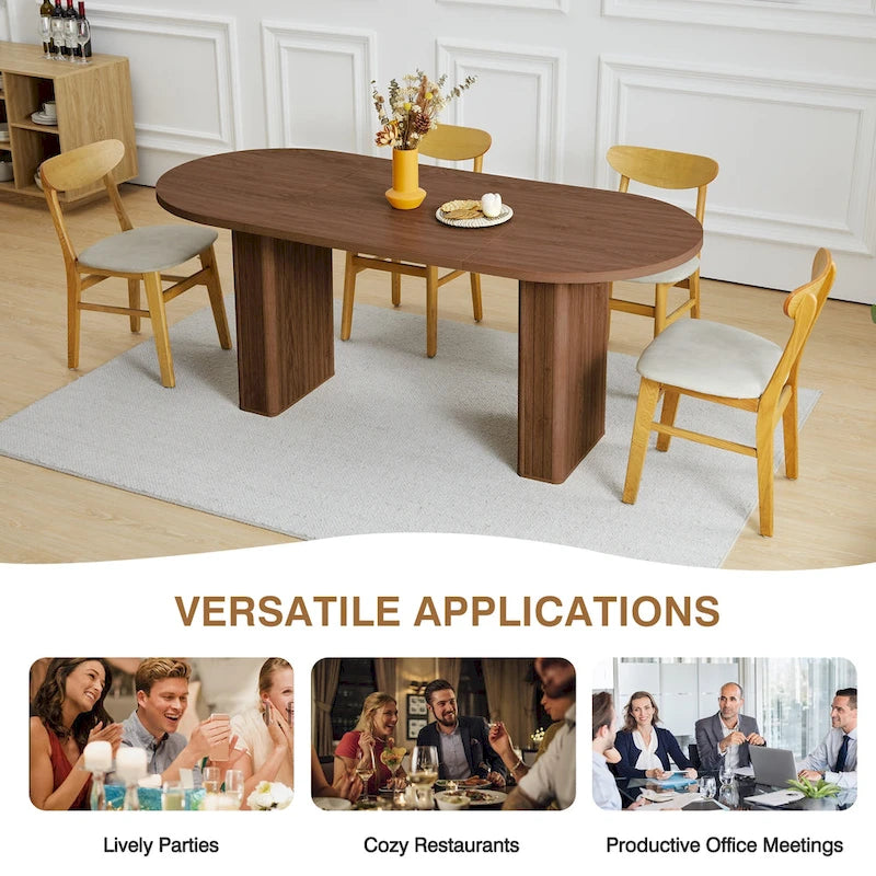 70.86-Inch Oval Dining Table for 4–6 People