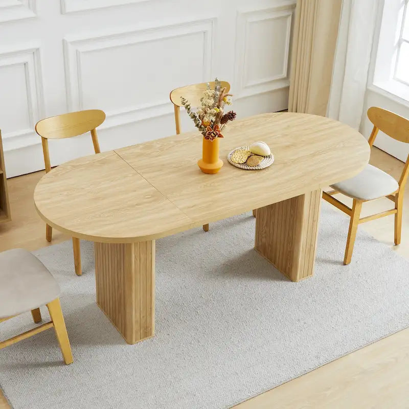 70.86-Inch Oval Dining Table for 4–6 People