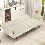 75.39-Inch Convertible Futon Sofa Bed with Split Tufted Back