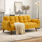 75.39-Inch Convertible Futon Sofa Bed with Split Tufted Back