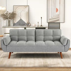 75.39-Inch Convertible Futon Sofa Bed with Split Tufted Back
