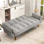 75.39-Inch Convertible Futon Sofa Bed with Split Tufted Back