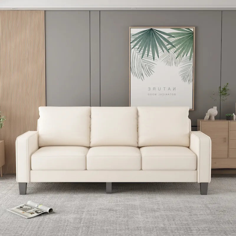 75-Inch 3-Seater Sofa with Under-Seat Storage