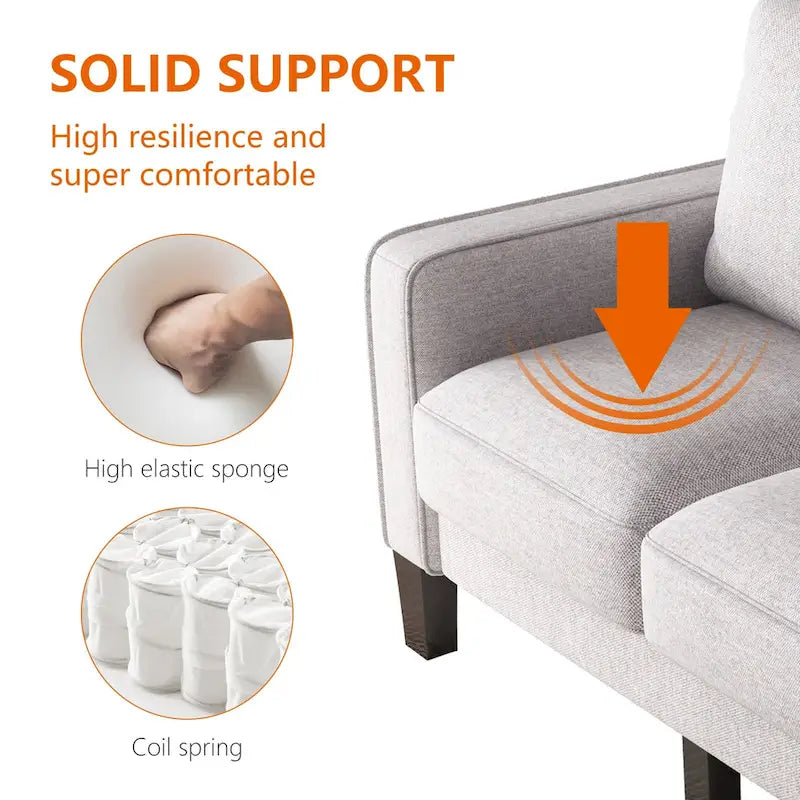 75-Inch 3-Seater Sofa with Under-Seat Storage