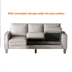 75-Inch 3-Seater Sofa with Under-Seat Storage