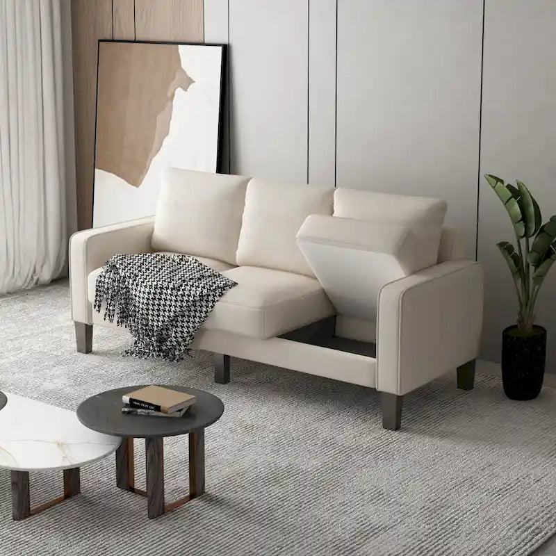 75-Inch 3-Seater Sofa with Under-Seat Storage