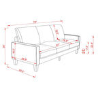75-Inch 3-Seater Sofa with Under-Seat Storage