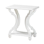 Traditional Wood End Table with Open Shelf