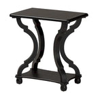 Traditional Wood End Table with Open Shelf