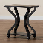 Traditional Wood End Table with Open Shelf