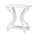 Traditional Wood End Table with Open Shelf
