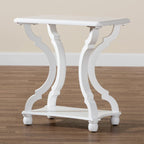 Traditional Wood End Table with Open Shelf