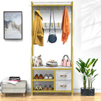 4-in-1 Hall Tree with Shoe Bench, Drawers and 17 Hooks