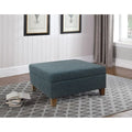 32-Inch Square Storage Ottoman with Hinged Lid