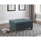 32-Inch Square Storage Ottoman with Hinged Lid