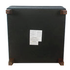 32-Inch Square Storage Ottoman with Hinged Lid