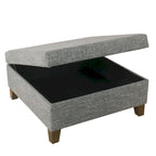 32-Inch Square Storage Ottoman with Hinged Lid