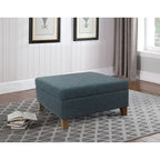 32-Inch Square Storage Ottoman with Hinged Lid