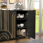 Modern 4-Shelf Sideboard Buffet with Adjustable Storage