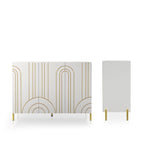 Modern 4-Shelf Sideboard Buffet with Adjustable Storage