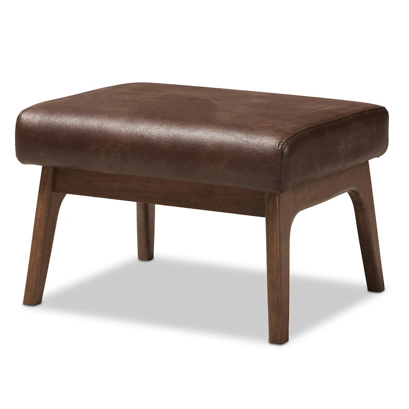 Mid-Century Wood Ottoman