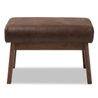 Mid-Century Wood Ottoman