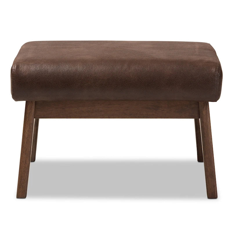 Mid-Century Wood Ottoman