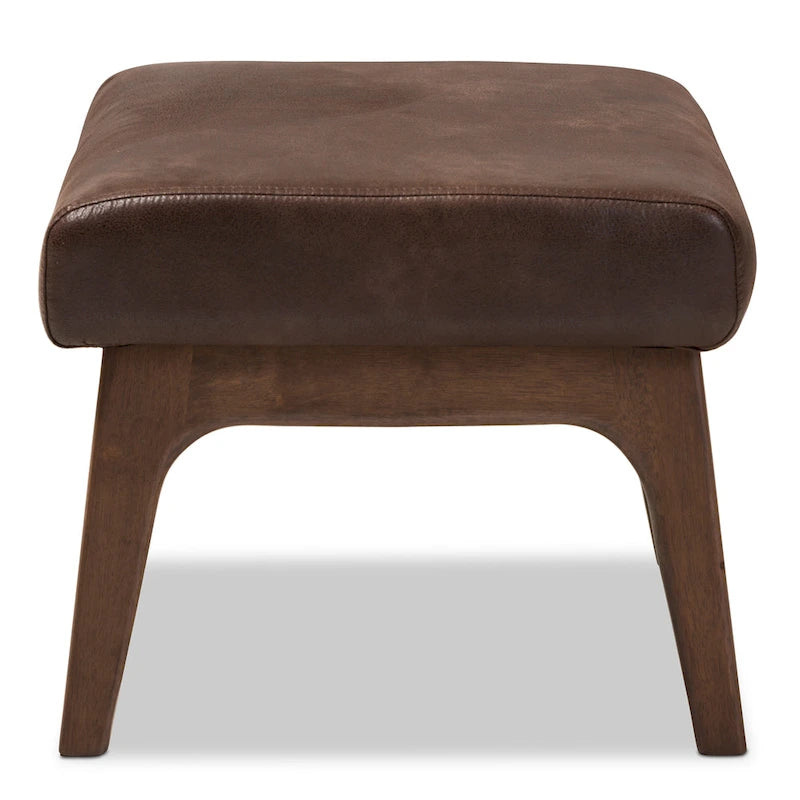 Mid-Century Wood Ottoman
