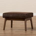 Mid-Century Wood Ottoman