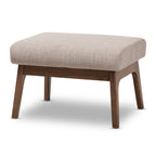 Mid-Century Wood Ottoman