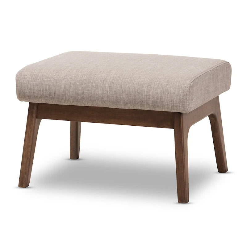 Mid-Century Wood Ottoman