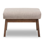 Mid-Century Wood Ottoman