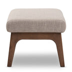 Mid-Century Wood Ottoman