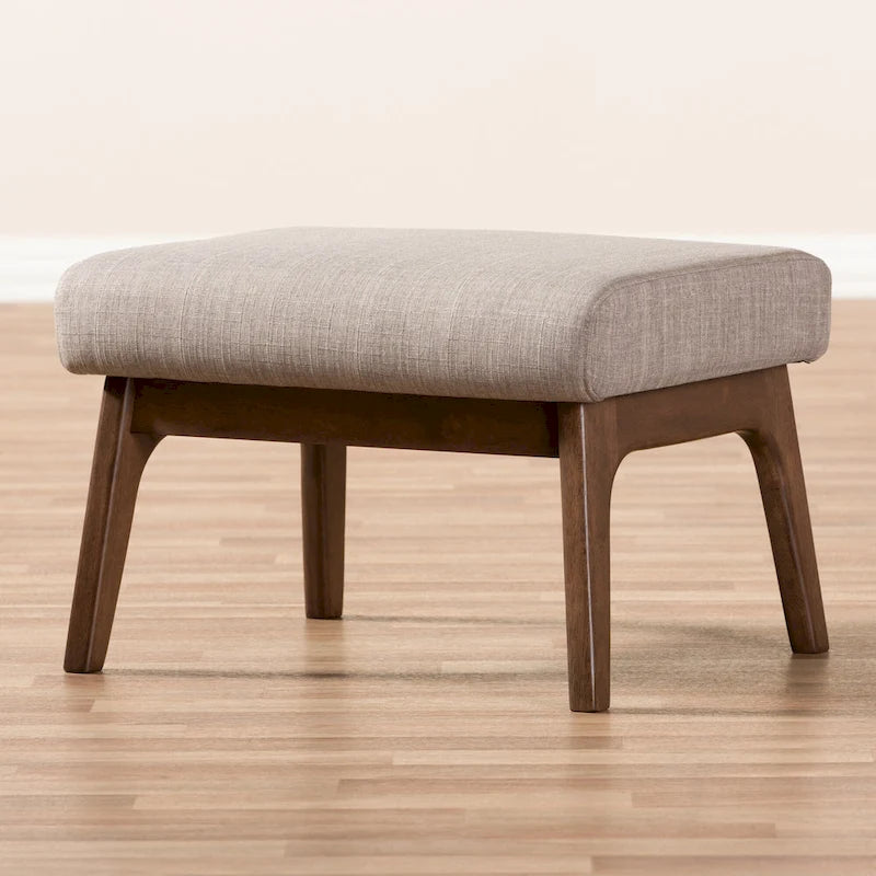 Mid-Century Wood Ottoman